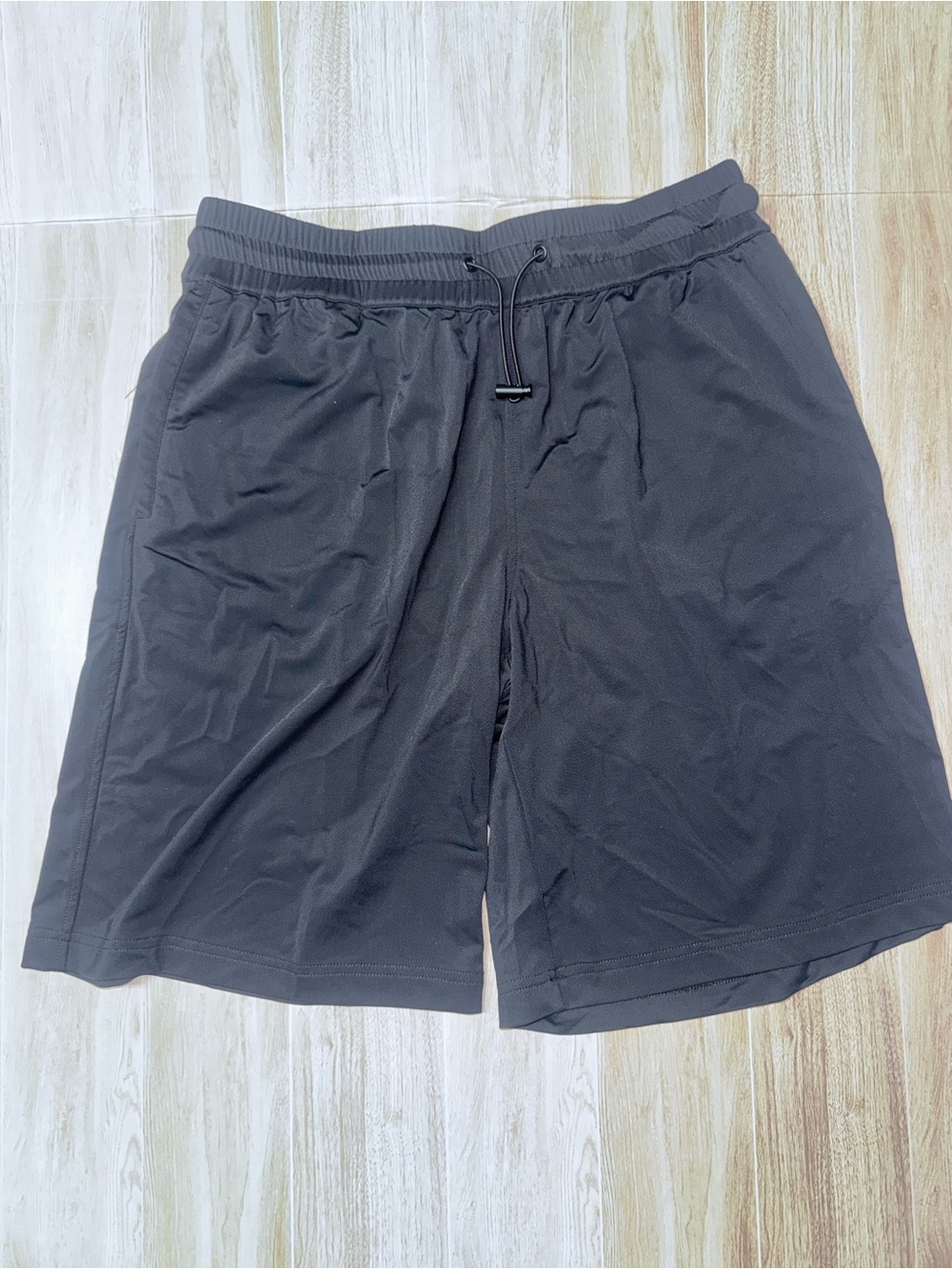 Men's Black Athletic Drawstring Shorts